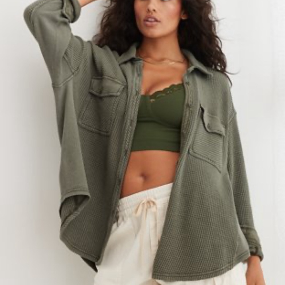 Aerie Lumberjane waffle shirt